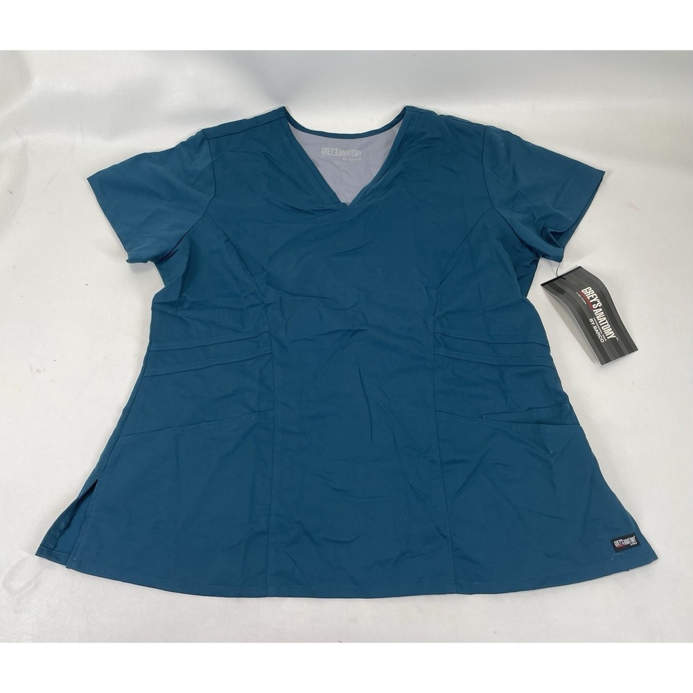 Grey's Anatomy Teal V-Neck Scrub Top